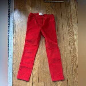 Mini Boden Red Corduroy Pants - Size 8